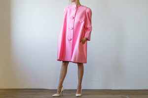 Scaasi Couture Vintage Silk Coat