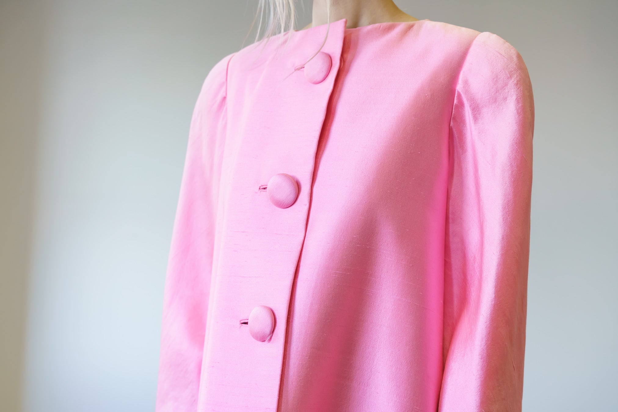 Scaasi Couture Vintage Silk Coat