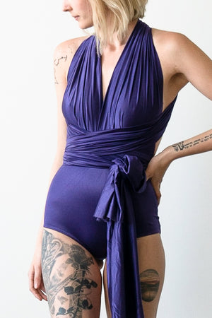 Exclusive Satin Wrap Bodysuit