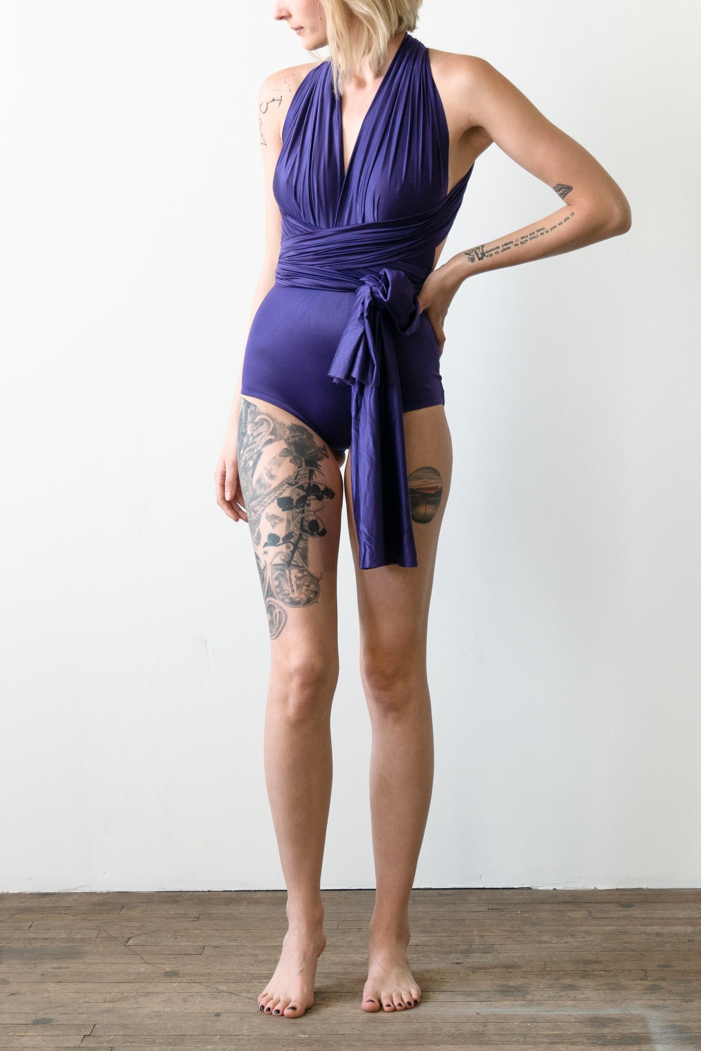 Exclusive Satin Wrap Bodysuit