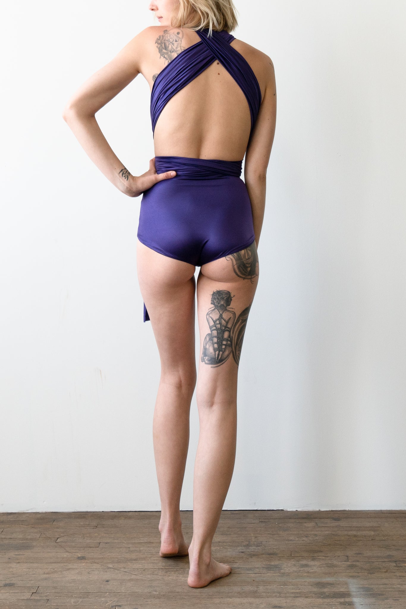 Exclusive Satin Wrap Bodysuit