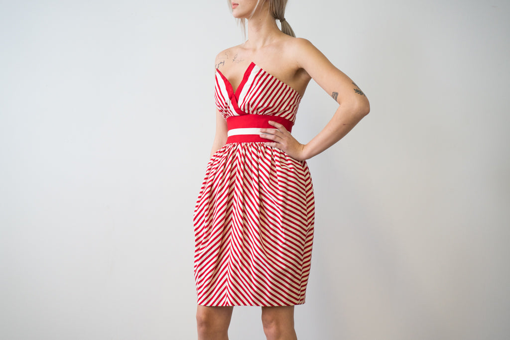 Vintage Stripe Victor Costa Dress