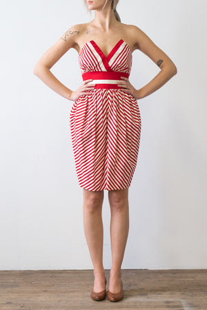 Vintage Stripe Victor Costa Dress