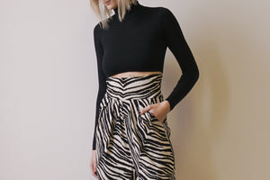 Exclusive Zebra Print Pin Leg Pants