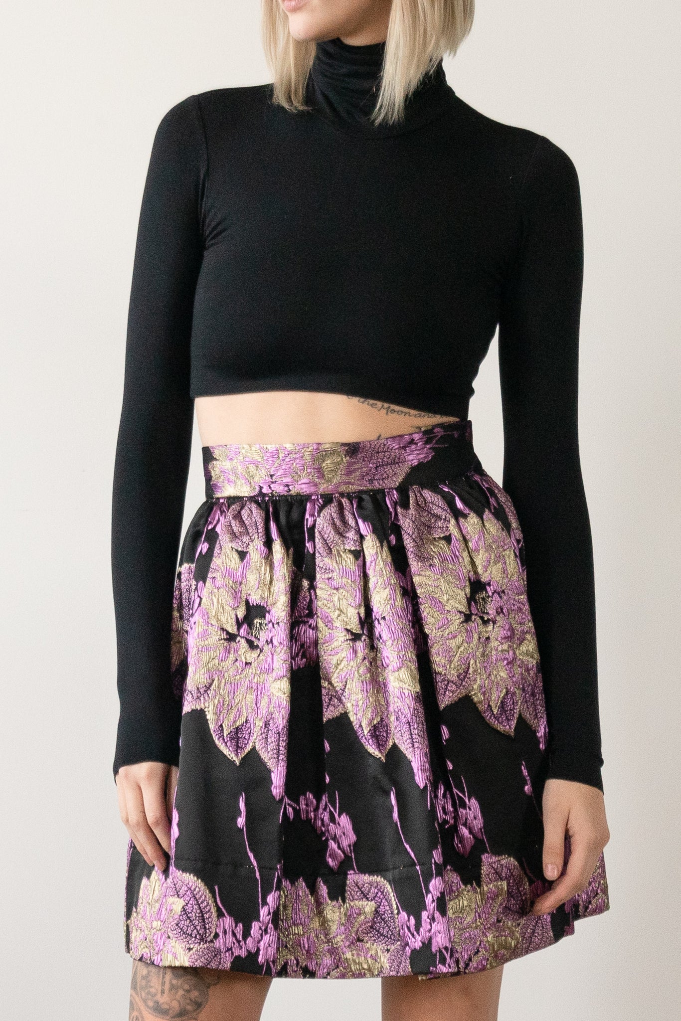 One Off Metallic Party Skirt
