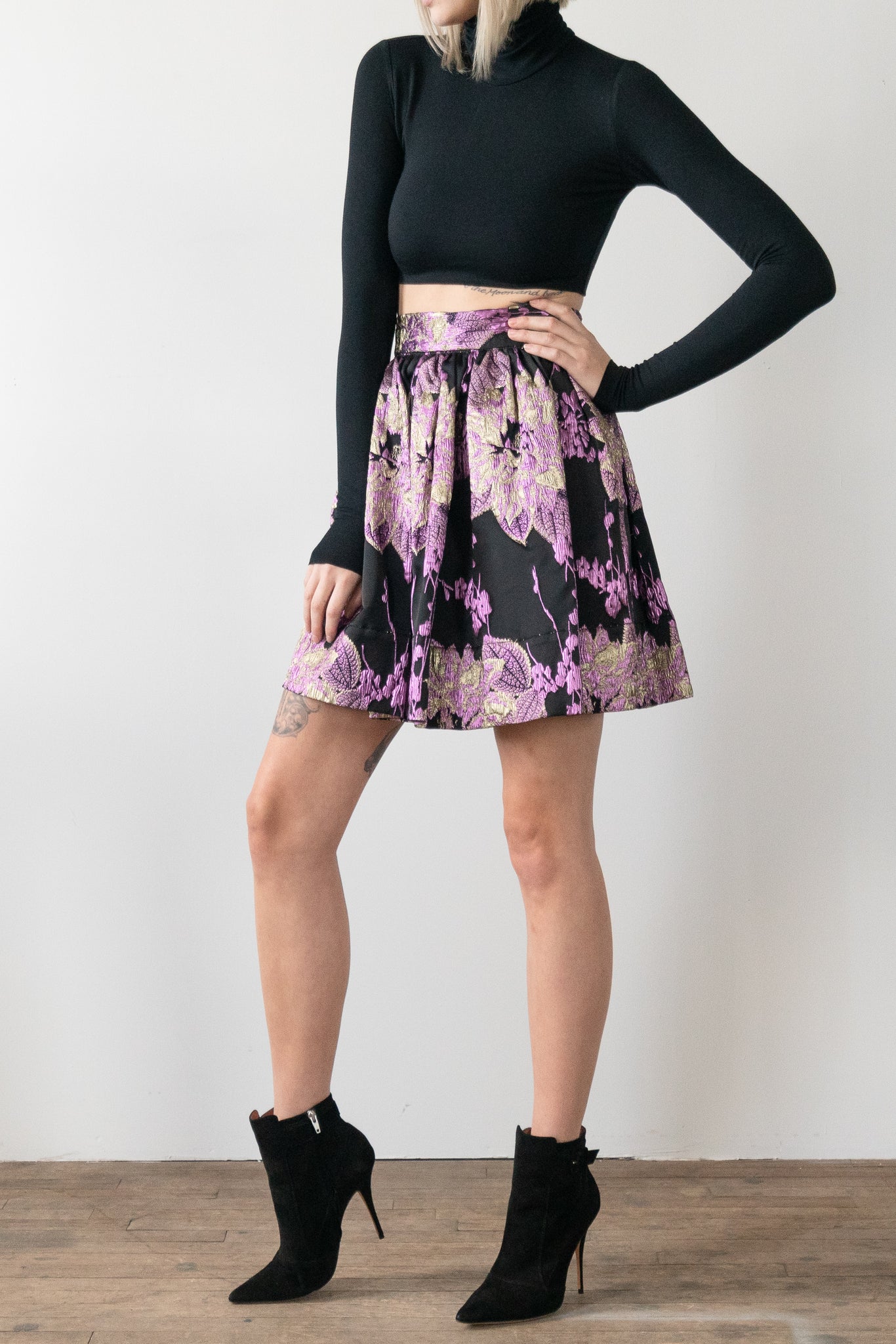 One Off Metallic Party Skirt
