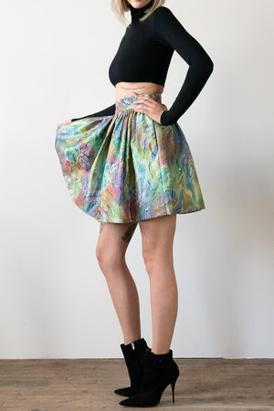 One Off Metallic Party Skirt