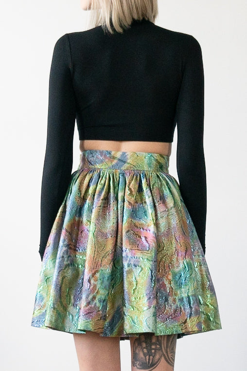 One Off Metallic Party Skirt