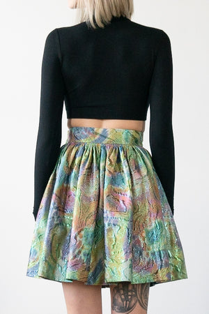 One Off Metallic Party Skirt