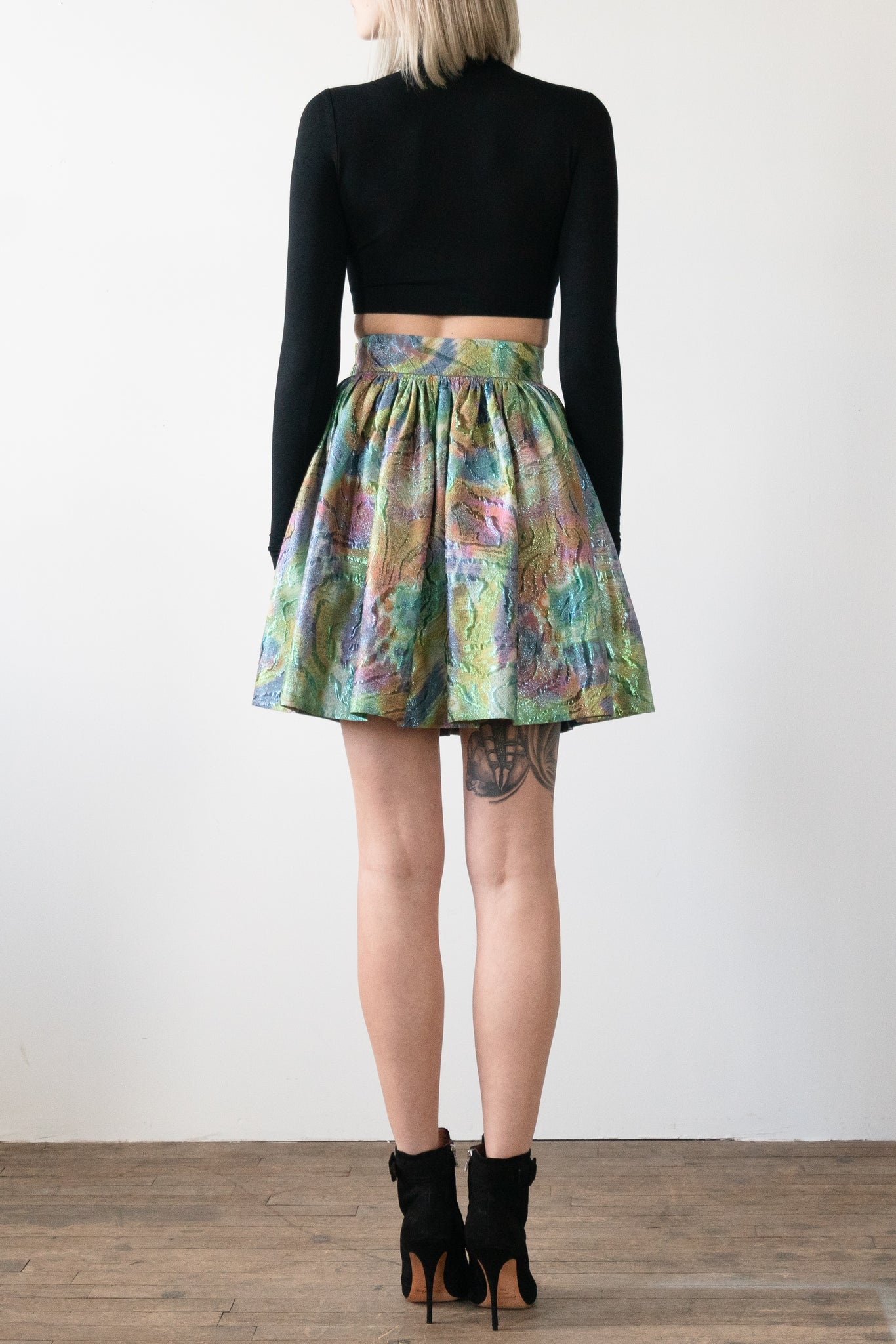 One Off Metallic Party Skirt