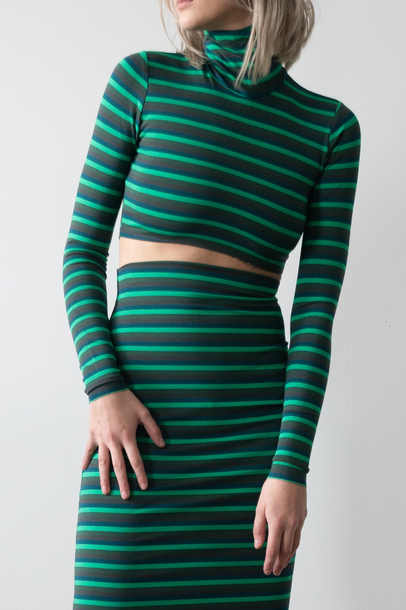 Archival Stripe Pencil Skirt