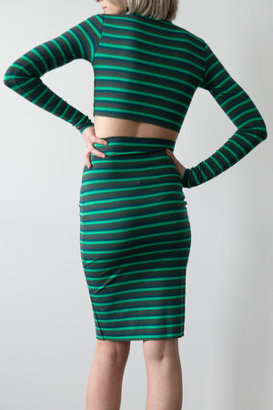 Archival Stripe Pencil Skirt