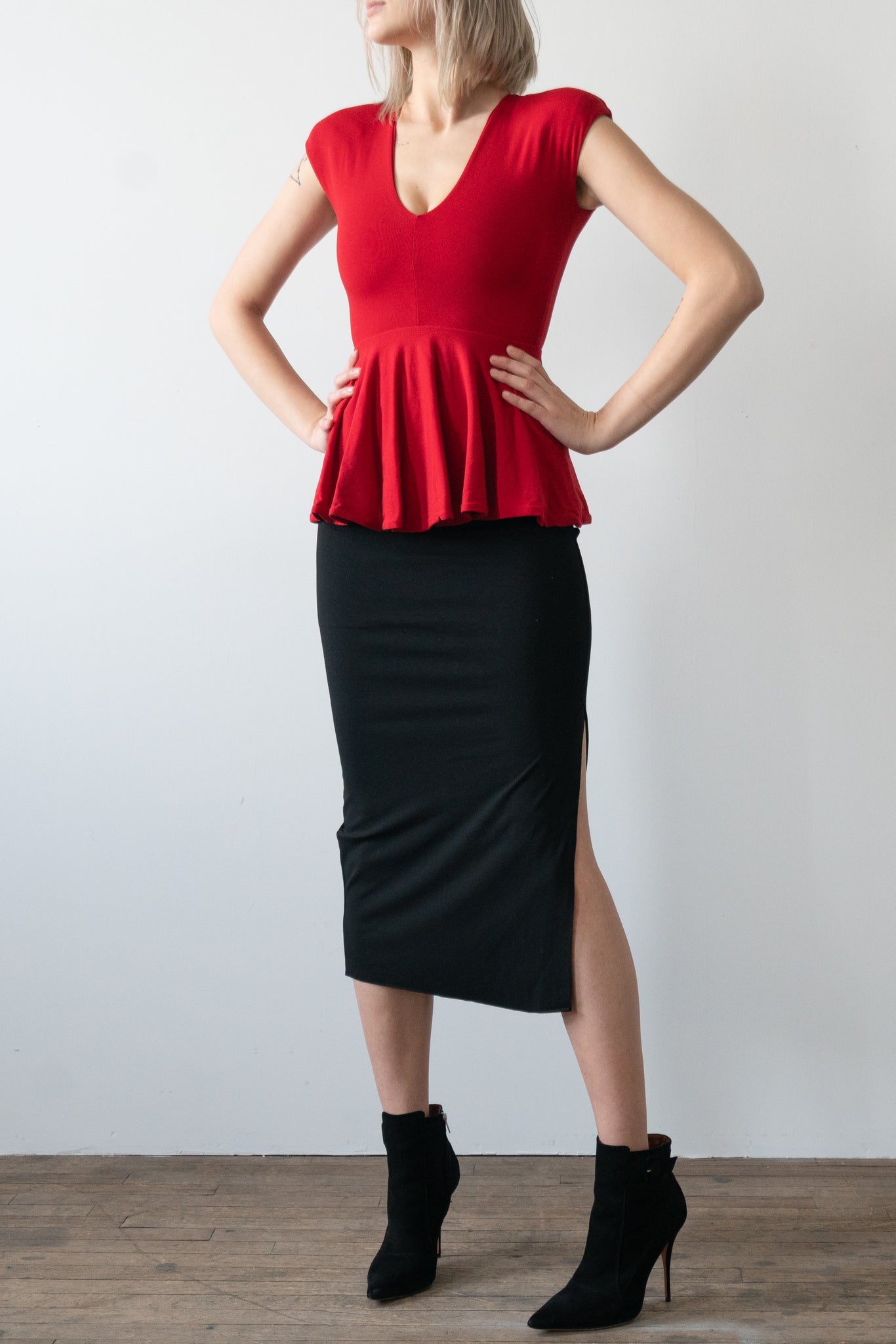 Archival Rare V Neck Peplum